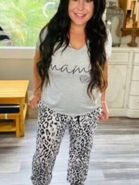 NEW Leopard Print MAMA Jogger Pajamas